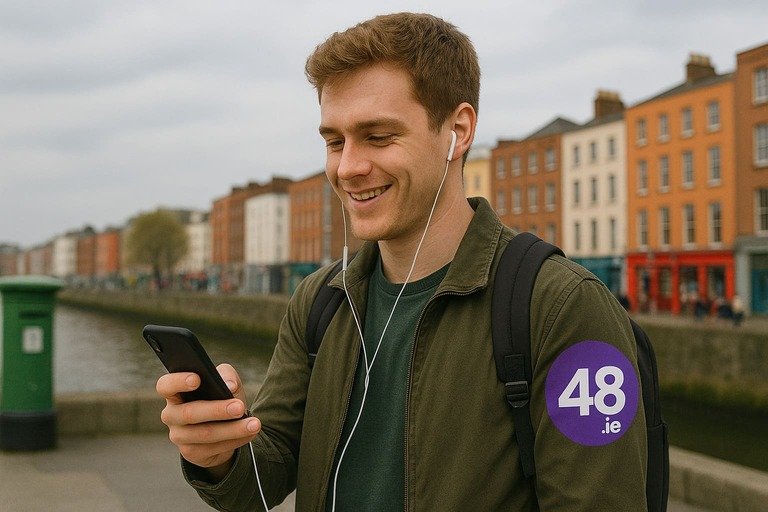 Estudiantes conociendo cuáles son las compañías de telefonías en Irlanda 