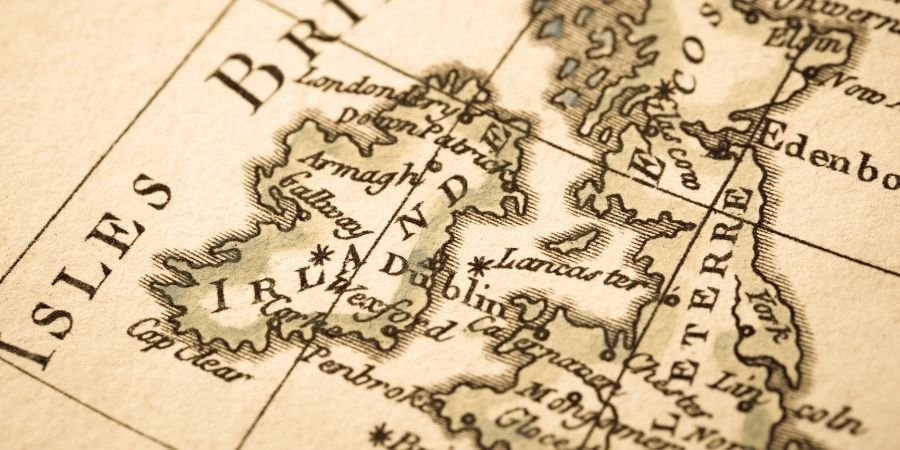 Mapa celta Irlanda Nombre