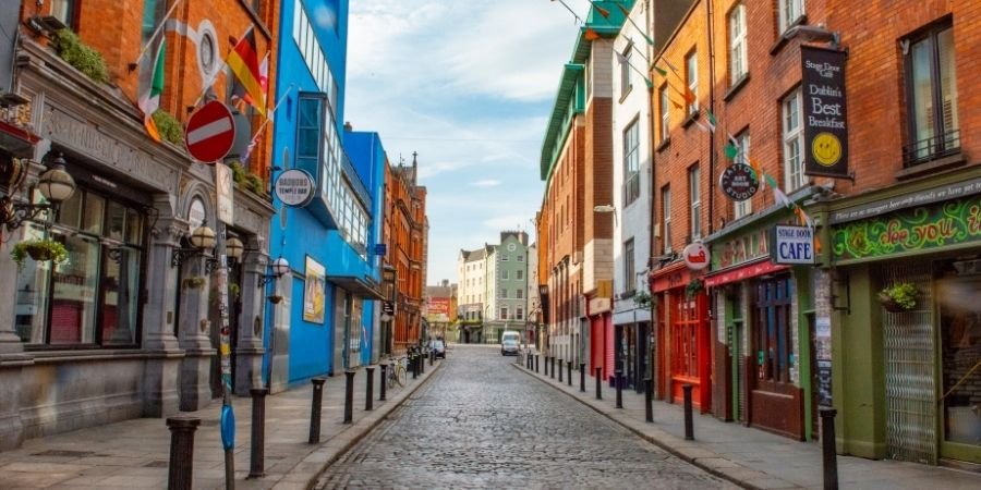 calles de Dublin donde para estudiar inglés