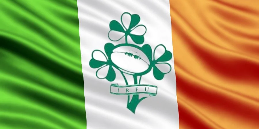 bandera de rugby irlandés en Irlanda