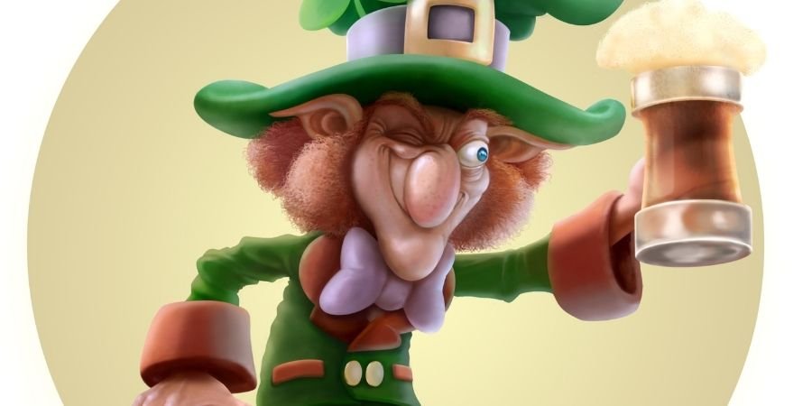 Duendes Irlandeses con cerveza en la mano