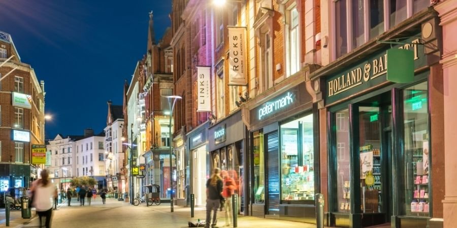 las principales tiendas en Dublín Irlanda